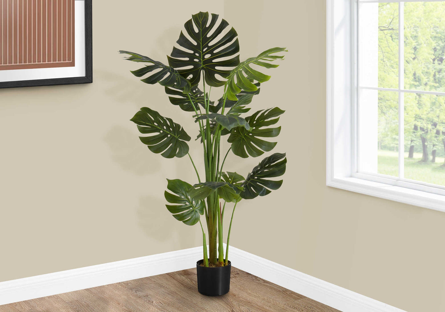 Plante artificielle - monstera intérieur pot 6", 55"H - Monarch (I 9548)