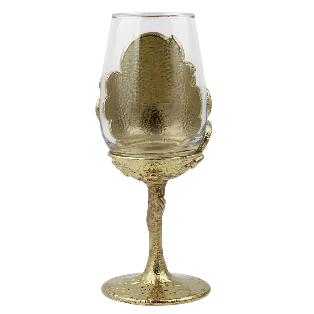 Set of 2/Set of 4 - Intricate Leaf/Ambi Design Wine Glasses
