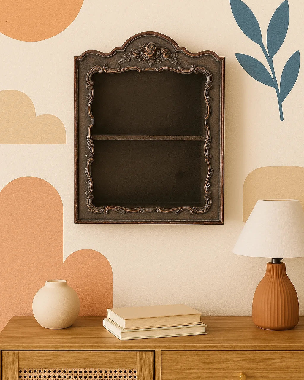 Étagère de rangement rétro française