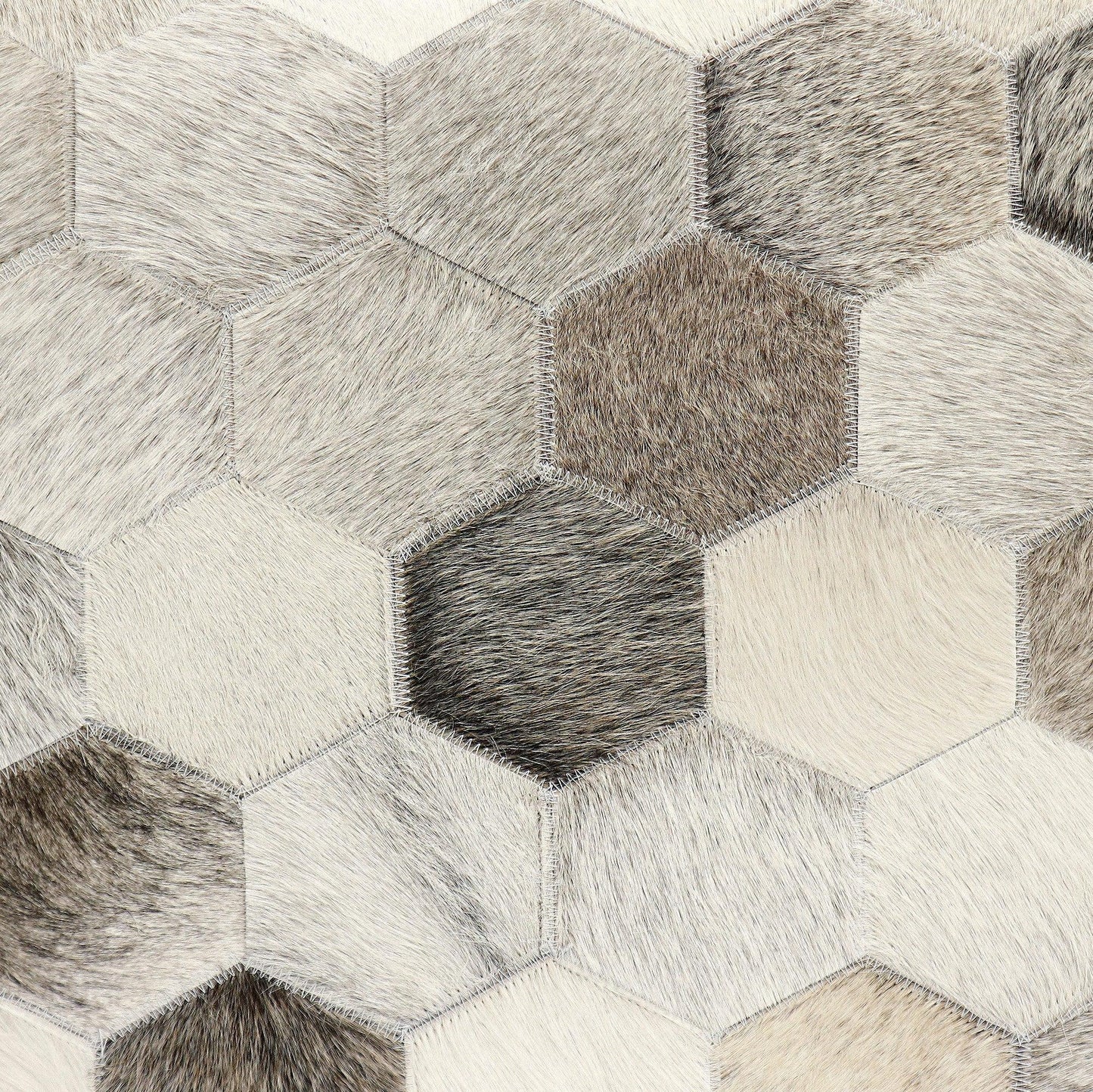 Canvello Cowhide Pouf Ottoman