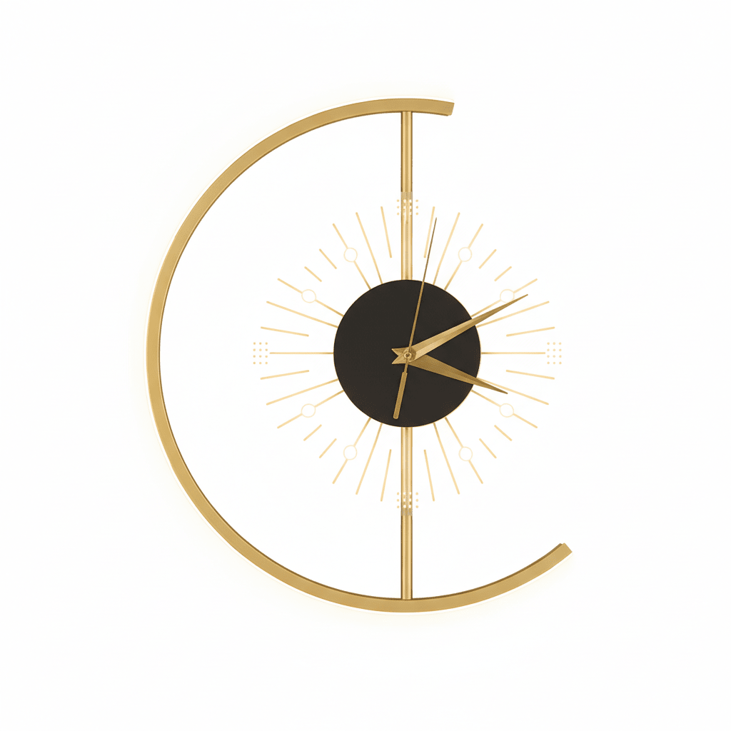 Golden Eclipse Illuminated Timepiece