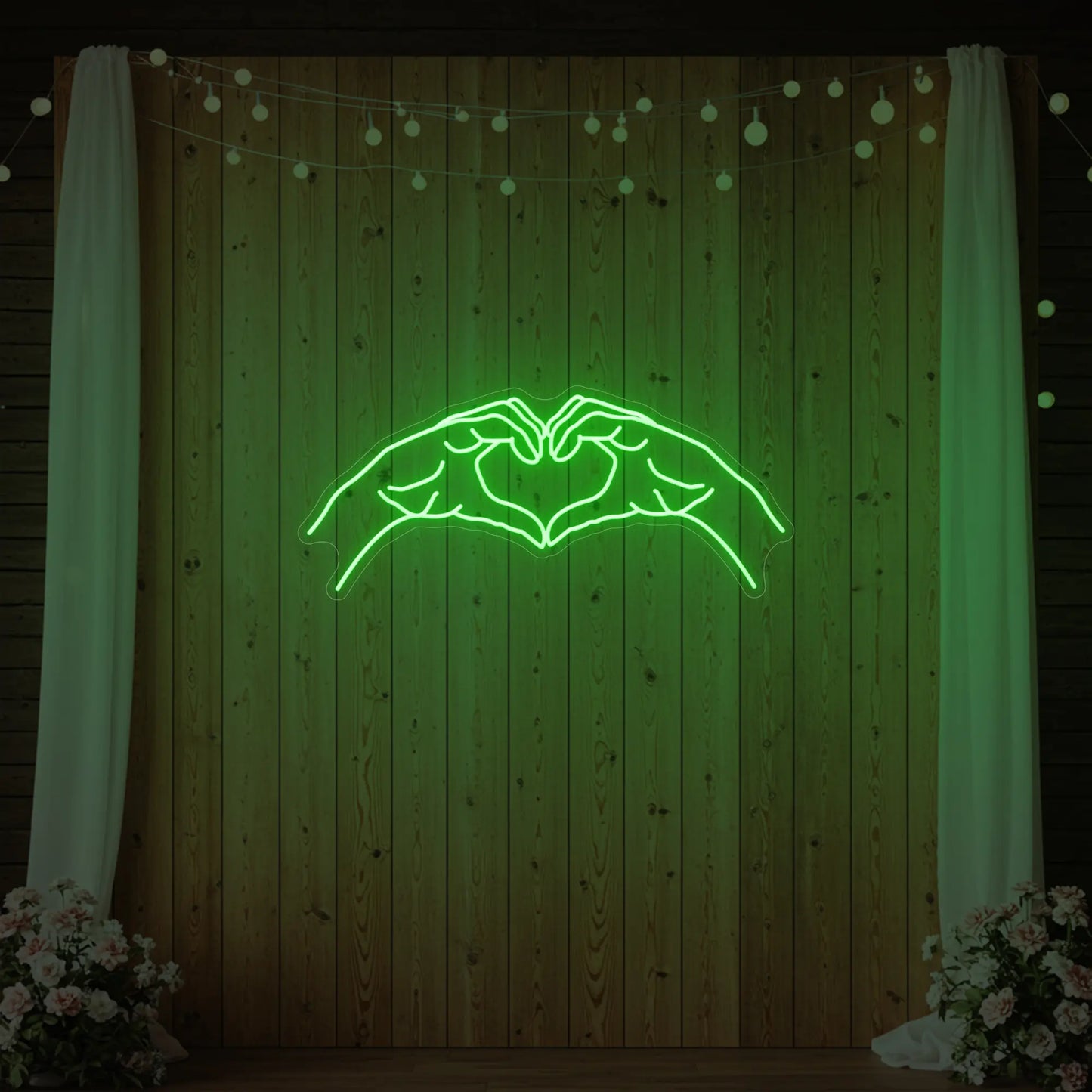 Heart Hands Neon Sign