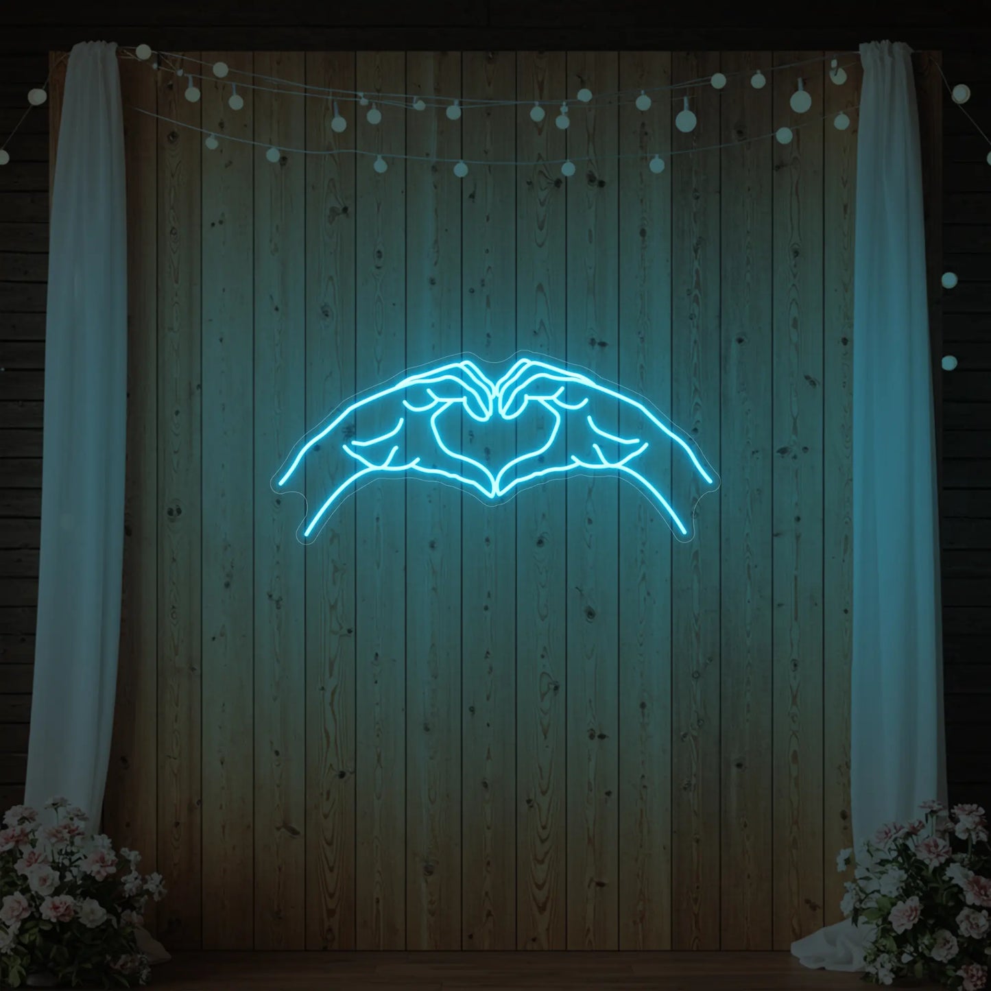 Heart Hands Neon Sign